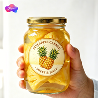 Étiquettes pour produits, étiquette personnalisée avec logo pour bocaux en verre, canettes en aluminium, étiquette personnalisée pour aliments en conserve d'ananas