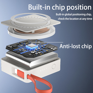Banque d'alimentation magnétique sans fil 5000 mAh à charge rapide 20W, équipée d'un câble de charge et d'un tracker GPS, compatible avec les appareils OEM d'usine - Product Image 3
