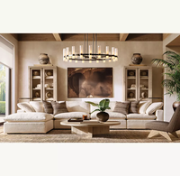 Fauteuil lounge sans accoudoirs en chêne massif, style simplicité moderne, avec cadre artisanal, rembourrage sur mesure, dossier incliné et pieds coniques en V inversé
