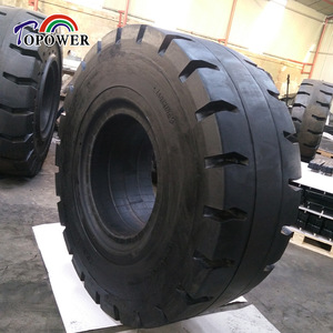 Nouveau pneu industriel plein en caoutchouc Topower 18.00-25 à design diagonale pour pièces de rechange de camions miniers et de pelles rétrocaveuses - Product Image 2