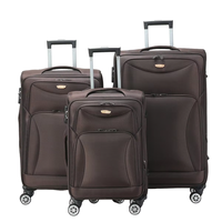 Ensemble de bagages de voyage légers 3 pièces du fabricant, valise souple à roulettes avec serrure TSA, doublure en Oxford et polyester