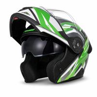 Casque de moto modulaire intégral Morgan homologué DOT en ABS, à double visière, personnalisable et sécurisé
