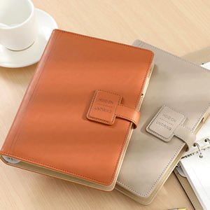 Agenda 2025 personnalisé A5 demi-lettre 8 anneaux, carnet de notes, journal, planificateur, agenda, couverture rigide en cuir PU effet croco - Product Image 6