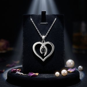 Collares <span class=keywords><strong>de</strong></span> Proyección Personalizados 2026, Te Amo en 100 Idiomas, Colgante <span class=keywords><strong>de</strong></span> Acero Inoxidable con Corazón, Unisex, Regalos Modernos para Enamorados - Product Image 6