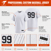 Jersey Baseball Bordir Tackle Twill New York, Promo Panas # 99 Judge White Limited Jersey