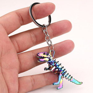 Porte-clés mousqueton dinosaure T-Rex aux couleurs vives, construction durable en alliage de zinc, pendentif de <span class=keywords><strong>sac</strong></span> polyvalent et tendance - Product Image 4