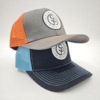 Gorras Richardson 112 Clásicas de Moda, Estilo Snapback, Color Gris Jaspeado y Negro, Personalizables, Tipo Trucker, al por Mayor