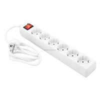 Multiprise européenne 6 prises 16A avec câble d'extension 1,5M/3M/5M et interrupteur, certifiée CE