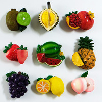 Groenten Fruit Aardbeien Creatieve 3D Harsen Koelkastmagneten Handgeschilderde Telefoonhoesjes/Auto Luchtrooster Stickers - Modetrend