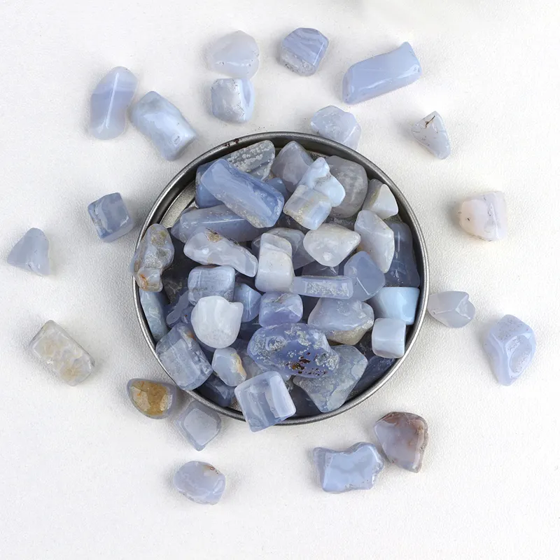 Groothandel Natuurlijke Kristal Grind Stenen Blue Lace Agaat Crystal Chips Steen Voor Healing