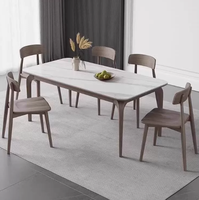 Table à manger ronde extensible en chêne avec structure en bois moderne, 4 places, pour petites salles à manger