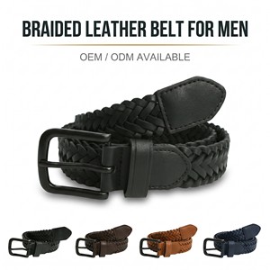<span class=keywords><strong>Ceinture</strong></span> en cuir tressé noir pour homme avec boucle <span class=keywords><strong>noire</strong></span> mate, <span class=keywords><strong>ceinture</strong></span> élastique tissée décontractée pour jeans et usage quotidien en gros - Product Image 1
