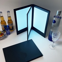 Rechargeable LED Rétro-Éclairé Double A4 Page Menu Signe Titulaire Table Tente Affichage pour Restaurant Café Snack Bar pour Articles de Fête