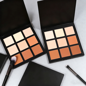 Paleta <span class=keywords><strong>de</strong></span> Contorno <span class=keywords><strong>de</strong></span> 9 Colores Altamente Pigmentadas, Marca Privada, Bronceador Profesional para Esculpir el Rostro, Logotipo Personalizado, <span class=keywords><strong>Maquillaje</strong></span>, Cosméticos - Product Image 1