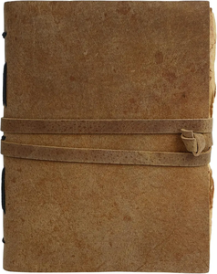 Handmade Leather Grimoire Journal Deckle Edge Paper <b>Book</b> of Shadows, Rustic Vintage Spell Notebook - Product Image 3