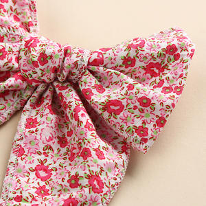 Accessoires pour cheveux printemps <span class=keywords><strong>2022</strong></span>, 6 pouces, imprimés floraux, grands nœuds de marin, pinces à cheveux pour filles d'école, fleurs en coton, pinces à cheveux en forme de nœud de conte de fées - Product Image 5