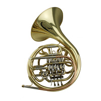 Cor français double à 4 clés, tonalité F/Bb, corps en laiton, tube d'accordage en cupronickel, laque dorée, pour étudiants, ensembles et performances orchestrales