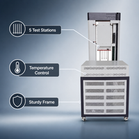 Aparato de Prueba TR, Máquina de Prueba de Retracción a Baja Temperatura con Cinco Estaciones para Caucho ASTM D1329 e ISO 2921