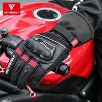 MOTOWOLF Gants Chauffants Utiles en Cuir, Prix Abordable, pour Moto, Motard, Ski, en Hiver pour Hommes — En Stock