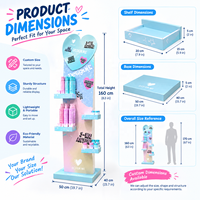 Support d'affichage en carton personnalisé pour la promotion en magasin, présentoir en carton ondulé pour cosmétiques