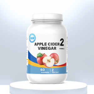 Suplemento de Fibra Dietética OEM, Gomitas Orgánicas de Vinagre de Sidra de Manzana, Fórmula Vegana Sin Gluten, Sabor a Manzana - Product Image 1