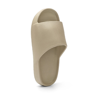 Sandalias de suela gruesa con punta abierta, pantuflas de verano para hombre, zapatos de playa para exteriores, sandalias planas de EVA, estilo casual para caminar. - Product Image 1