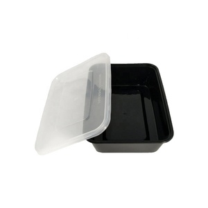 Fiambrera de plástico desechable <span class=keywords><strong>Rectangular</strong></span> transparente, fiambrera de comida de PP, 1000ml, superventas - Product Image 2