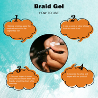 Gel Non Gras pour Locs et Twists, Fixation Forte, Cire de Contrôle des Bords, Gel Coiffant Pailleté pour Tresses et Vanilles