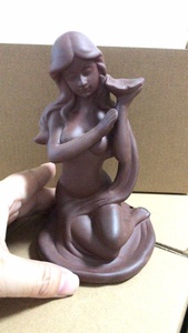 10*<span class=keywords><strong>14</strong></span>*21.5cm ragazza Sexy forma donna incensiere in ceramica grande riflusso incenso <span class=keywords><strong>Oud</strong></span> bruciatore cascata fontana di fumo - Product Image 3