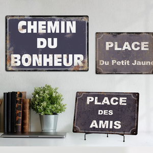 ป้ายโลหะฝรั่งเศส Putuo Decor PLACE DES APEROS สำหรับตกแต่งบาร์ ผับ หรือบ้าน - Product Image 1
