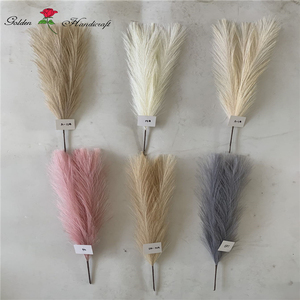 QSLH-543 nhà máy hotsale hoa nhân tạo trang trí hoa Fluffy cao pampas cỏ trung tâm ngà lớn pampas cho tổ chức sự kiện - Product Image 4
