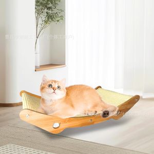 Large Cat Scratcher Sisal Wooden Bed 20lbs Capacity For Chubby Cats - Product Image 2
