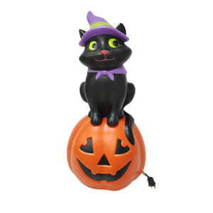 Cadılar bayramı sahne açık su geçirmez darbe kalıp siyah kedi kabak dekor LED tatil plastik el sanatları PP malzeme şişirme el sanatları - Product Image 2