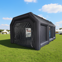 Tente de peinture automobile gonflable, durable, résistante au soleil et au vent, facile à installer, avec pompe à air électrique, housse de protection pour voiture