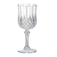 Verre à vin en plastique jetable transparent à motif rétro vertical, pour les fêtes et les événements, verre à vin, verre à champagne