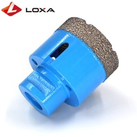 Cloche de diamant brasé pour le carrelage en porcelaine, mèche pour la soudure du bois, 65mm