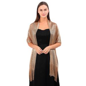 Femmes étincelant miroitant métallique soirée Wrap étole écharpe élégant chiffons enveloppes pour mariée <span class=keywords><strong>mariage</strong></span> robes formelles fêtes d'hiver - Product Image 3