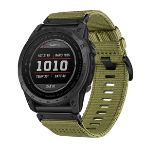 Bracelet QuickFit 22mm 26mm Bracelet en nylon pour montre <span class=keywords><strong>Garmin</strong></span> Tactix <span class=keywords><strong>Fenix</strong></span> <span class=keywords><strong>7X</strong></span> <span class=keywords><strong>Pro</strong></span> instinct 2X <span class=keywords><strong>Solar</strong></span> Forerunner 965 - Product Image 1