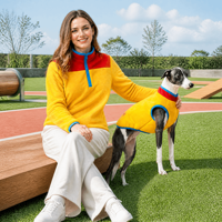 Set Sweater Rajut Khusus Warna-Warni Polar Fleece untuk Manusia dan Anjing, Pakaian Rajut Wanita, Pakaian Anjing, Pabrik ODM OEM Grosir