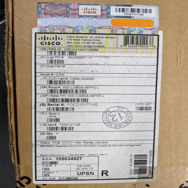 New Original Ready Stock WS-C2960X-48FPD- Industrial Automation PAC Dedicated PLC Programming Controller