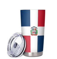 Gobelet isotherme 20 oz en acier inoxydable avec couvercle, motif drapeau de la Barbade, le plus vendu, idéal pour le café, convient aux hommes et aux femmes