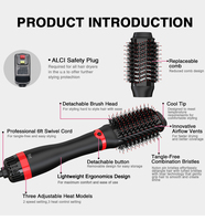 Sèche-cheveux professionnel ionique en plastique 1200W Ulelay Factory Wholesale, brosse à air chaud électrique, diffuseur, sèche-cheveux 1 étape