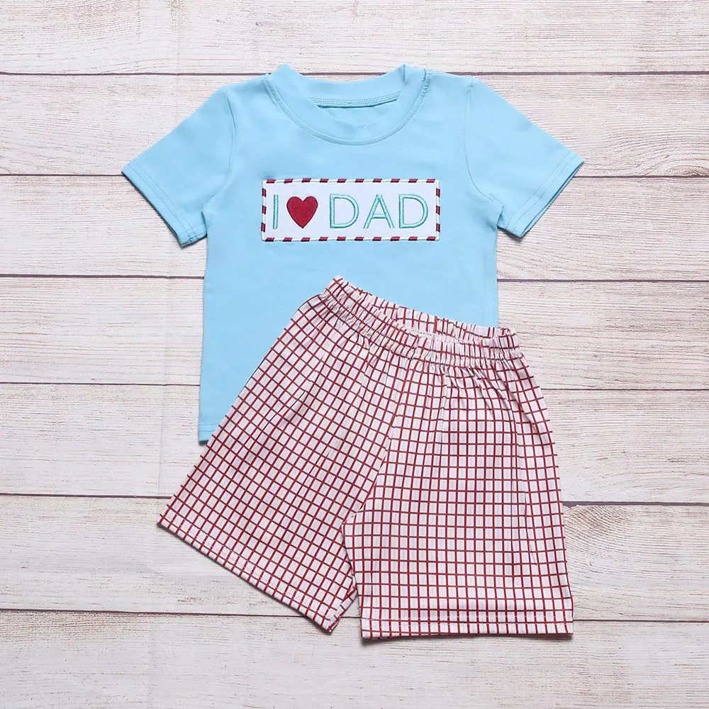 Summer Baby Clothes Set I Love Dad Newborn Boys T Shirt And Shorts Outfits Children Clothes