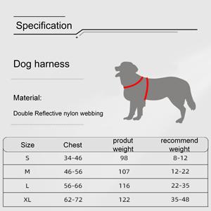 Bretelle per cani regolabili riflettenti No Pull No Choke bretelle per animali domestici in nylon con pelle traspirante in imbracatura per cani da addestramento estiva - Product Image 6