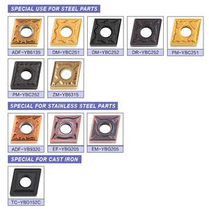 ZCC-CT Original CNC Lathe Turning Tools CNMG Series Carbide Insert untuk Pemrosesan Bagian Baja CNMG120412-<span class=keywords><strong>DR</strong></span> YBC252 Inserts OEM - Product Image 2