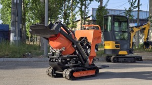 <span class=keywords><strong>Mini</strong></span> bétonnière sur chenilles certifiée CE, à moteur diesel, entraînement hydraulique, pour la construction de maisons et de fermes - Product Image 6
