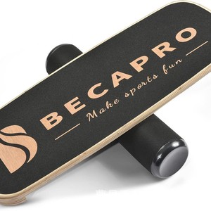 Tabla de Equilibrio de Madera Becapro con Corcho Antideslizante, Equipo de Entrenamiento de Yoga y Fitness para el Hogar - Product Image 1