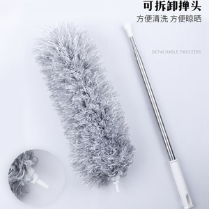 Plumeau à plumes, outil électrostatique de dépoussiérage et de balayage, perche télescopique domestique pour nettoyer la poussière, les endroits hauts comme les plafonds - Product Image 4