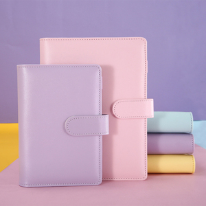 Macaroon Colors PU Leather Cover A5 <strong>A6</strong> Planner <strong>Diary</strong>/leather Agenda Planner with Custom logo - Product Image 2
