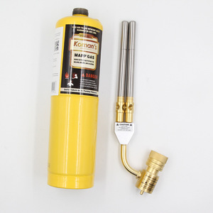Antorcha de soldadura de doble tubo HT-2 con gas Mapp, punta de cuello de cisne de 1800°C, control de llama variable para soldadura y reparación - Product Image 3